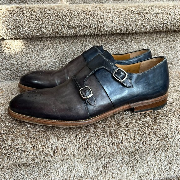 Magnanni Men's Multi color Double Monk Strap Leather